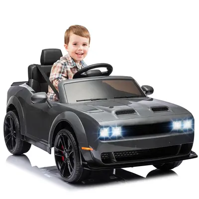 Garvee Ride - P Series: 12V Kids' Electric Ride On Car, Licensed Dodge Challenger Electric Car, Battery Powered Car with Pare...