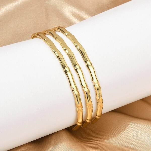 Hollow Out 304 Stainless Steel Cuff Bangles for Women