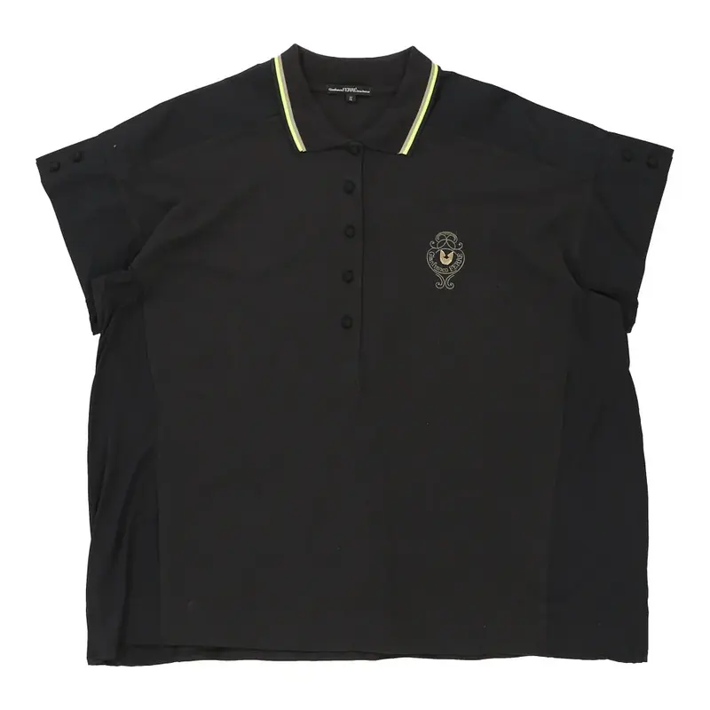Gianfranco Ferre Polo Shirt - XL Black Cotton Blend | Size: x-large