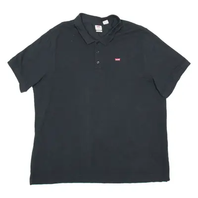 LEVI'S Mens Polo Shirt Black 2XL