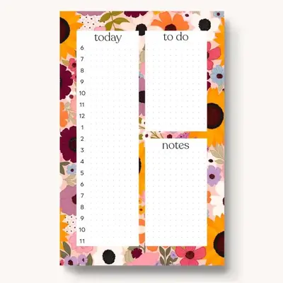 Hourly Planner Notepad, 8.5x5.5\