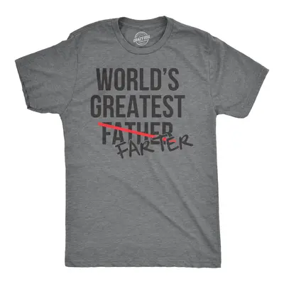 Mens Worlds Greatest Father Farter T Shirt Funny Gift for Dad Sarcastic Humor Mens Funny T Shirts Cool Vintage Fashion T-Shir...