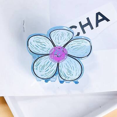 Flower Acrylic Large Claw Hair Clips