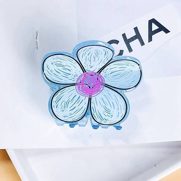 Flower Acrylic Large Claw Hair Clips