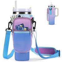 Water Bottle Bag with Adjustable Shoulder Strap, Tumbler Cup Accessories, 40oz Tumbler Carrier Bag, Insulated Water Bottle Tr...