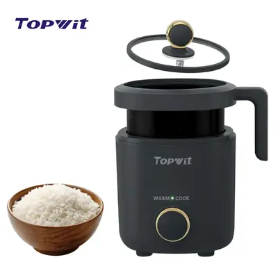 TOPWIT Rice Cooker Small by Dezin, 2-Cups Uncooked, 1.2L Mini Rice Cooker with Non-stick Coating. Cooking Pot Kitchen Applian...