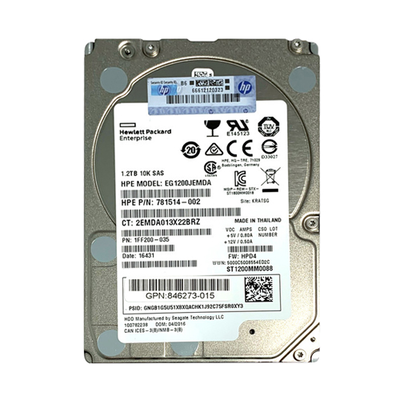 846273-015 HP 1.2TB 12Gb/s SAS 10000 2.5-inch Hard Drive