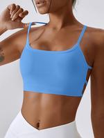 Women's Solid Color Sports Bra, Breathable Comfortable Sports Bra, Ladies Sportswear for Indoor Outdoor Wear Valentine's Day,...