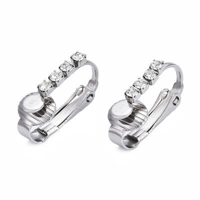 304 Stainless Steel Clip-on Earring Converters Findings