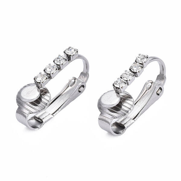 304 Stainless Steel Clip-on Earring Converters Findings