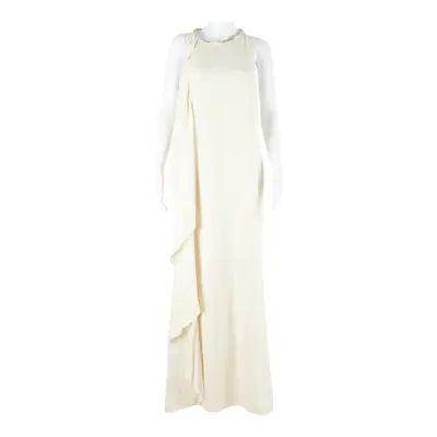 LAUREN RALPH LAUREN Womens Maxi Dress Beige Sleeveless Long L