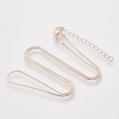 Brass Square Snake Chain Necklace Making