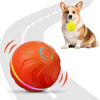 Interactive Dog Toys Ball, Moving Activated Automatic Bouncing Rolling Dog Balls with Led Lights, Smart Interactive Dog Toy f...