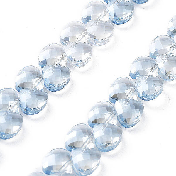 Electroplate Triangle Glass Beads Strands