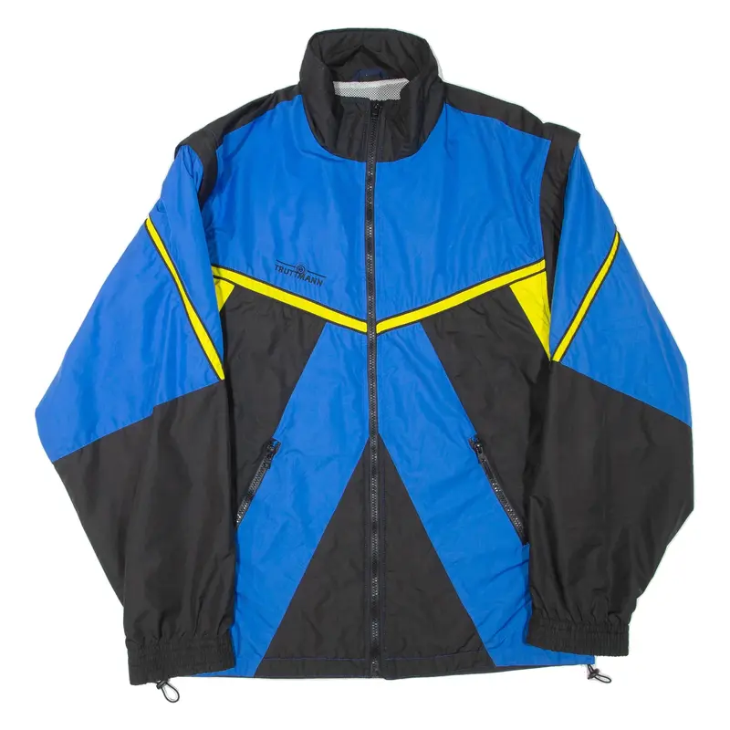 TRUTTMANN Mens Track Jacket Blue Colourblock XL