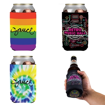250 Custom Full Color Neoprene Can Holder - Collapsible & Water ...