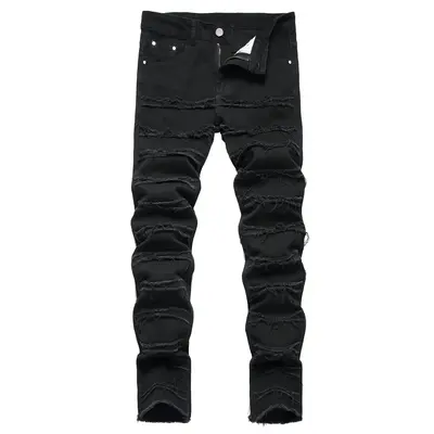 JUNBAOSS 2025 Fashion Mens Slim Fit Stretch Jeans Ripped Skinny Jeans for Men, Distressed Straight Leg Casual Comfort Flex Wa...
