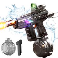 Electric Water Gun for Adults Kids,Automatic High Power Water Squirt Gun with Realistic Led Gun Muzzle Flame,Large Capacity W...