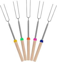 Extendable Stainless Steel Roasting Sticks, 5 Pack, 32\