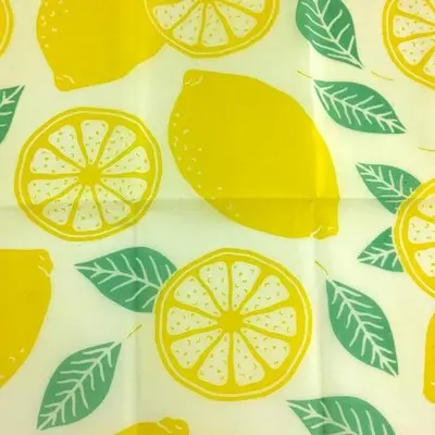 Zero Waste Bee's Wax Wrap | Color: Lemons | Specification: Variety 3 Pack