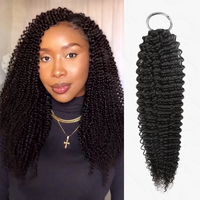 QVR Soft Feather Crochet Hair 3 Packs Small Kinky Curly Machine Made Human Hair Extension Outdoorfun Braids Braided Dreads