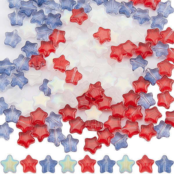 150Pcs 3 Styles Mixed Styles Glass Beads