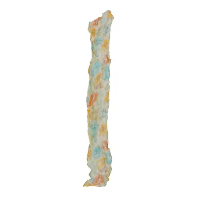 Unbranded Floral Scarf - No Size White Polyester