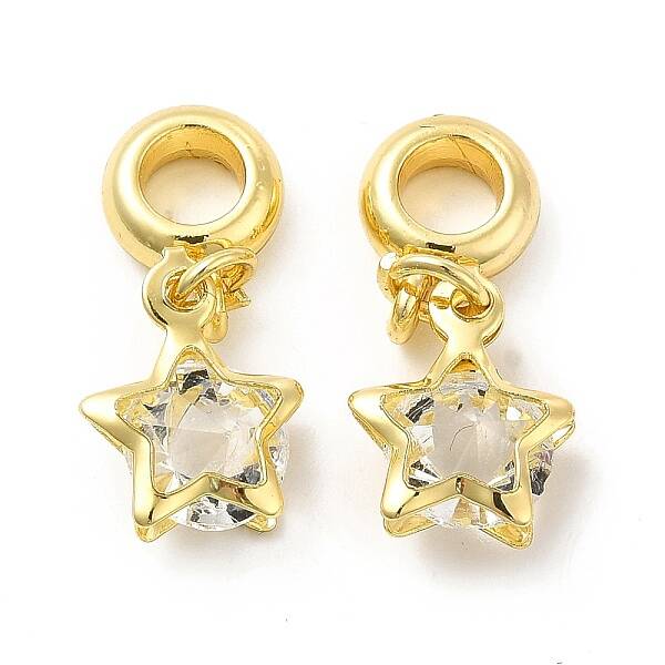Clear Glass European Dangle Charms