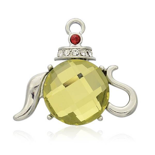 Tableware/Teapot Platinum Plated Alloy Glass Pendants