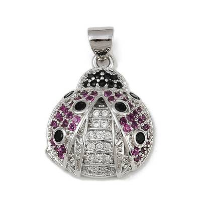 Brass Micro Pave Cubic Zirconia Pendants