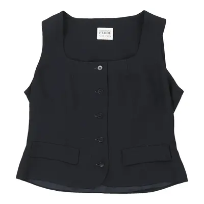 Gianfranco Ferre Waistcoat - Medium Black Cotton Blend | Size: medium