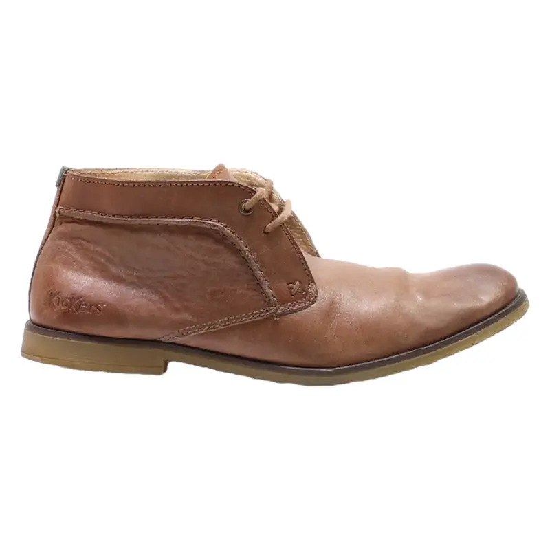 KICKERS Ankle Boots Brown Leather Mens UK 7