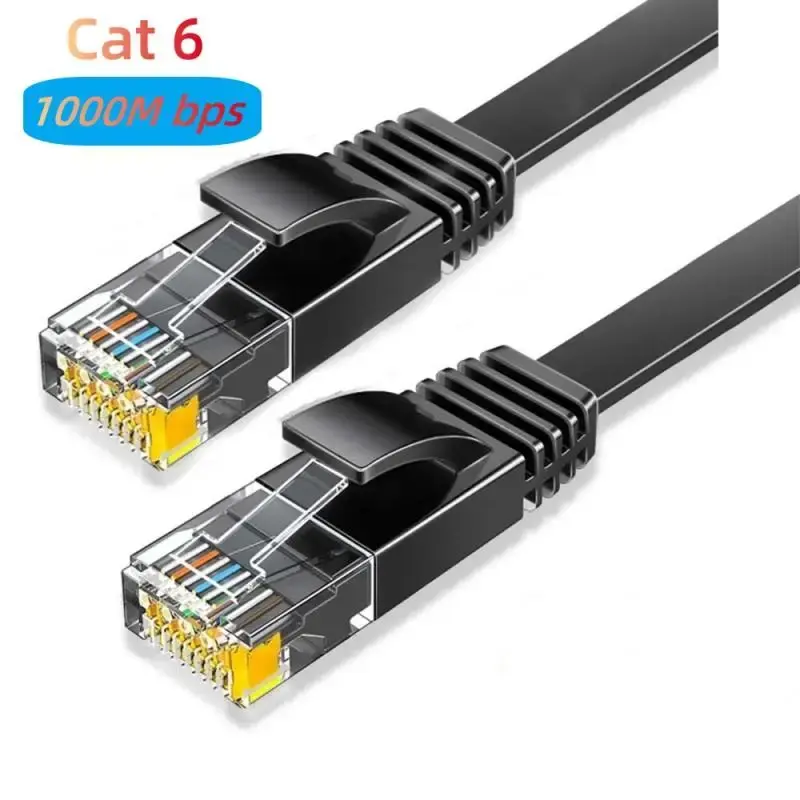 MIZIQIER CAT 6 Ethernet Cable, 1 Count 10Gbps Network Cable, Flat Design Fast Speed RJ45 Internet LAN Computer Solid Patch Co...