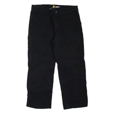 CARHARTT Workwear Mens Trousers Black Relaxed Straight W36 L28