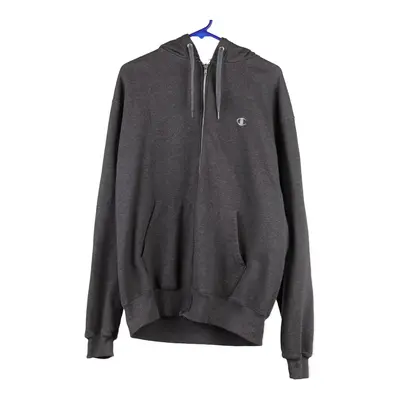 Champion Hoodie - Large Grey Cotton