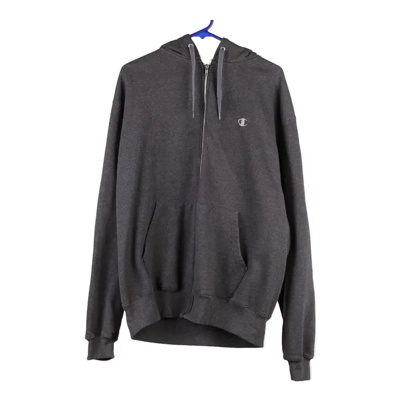 Champion Hoodie - Large Grey Cotton