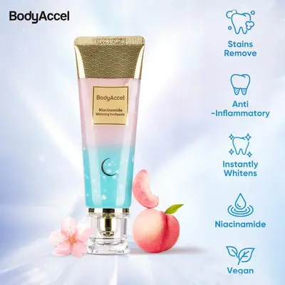 【Hot】BodyAccelProbiotic Whitening Toothpaste, Free of Fluoride, Nicotinamide, Anti plaque, Oral Health Management Teeth W...