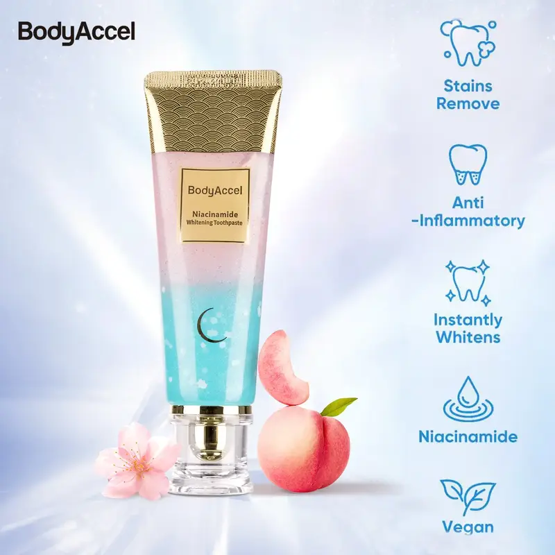 【Hot】BodyAccelProbiotic Whitening Toothpaste, Free of Fluoride, Nicotinamide, Anti plaque, Oral Health Management Teeth W...