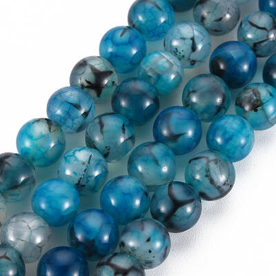 Natural Dragon Veins Agate Beads Strands