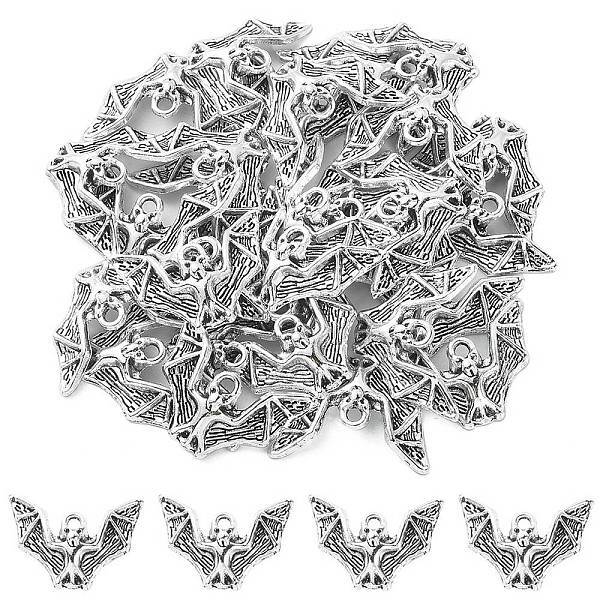 Tibetan Style Alloy Bat Pendants