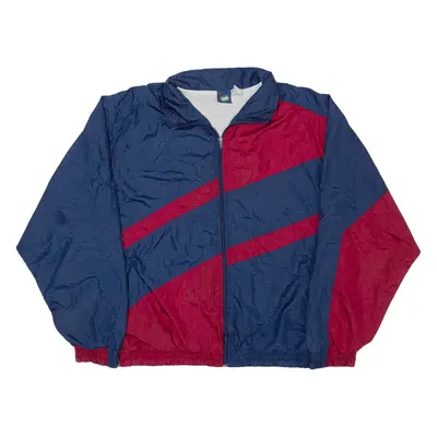 FIRST RUN Shell Jacket Blue Nylon 90s Mens L