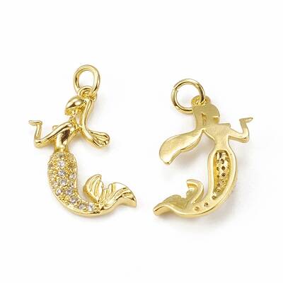 Brass Micro Pave Cubic Zirconia Pendants