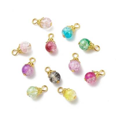 Crackle Glass Pendants