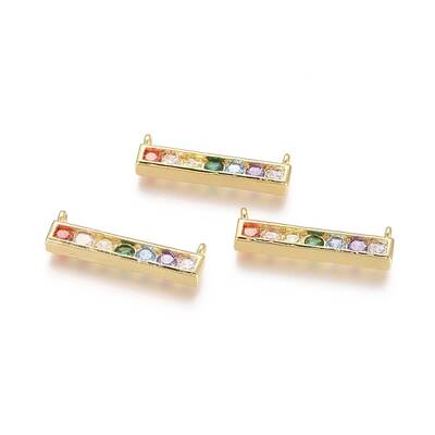 Brass Micro Pave Cubic Zirconia Pendants
