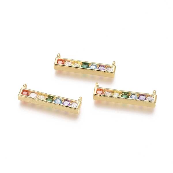 Brass Micro Pave Cubic Zirconia Pendants