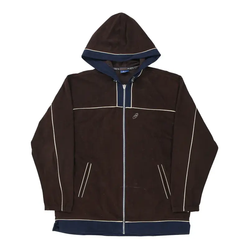 Asics Hoodie - XL Brown Polyester