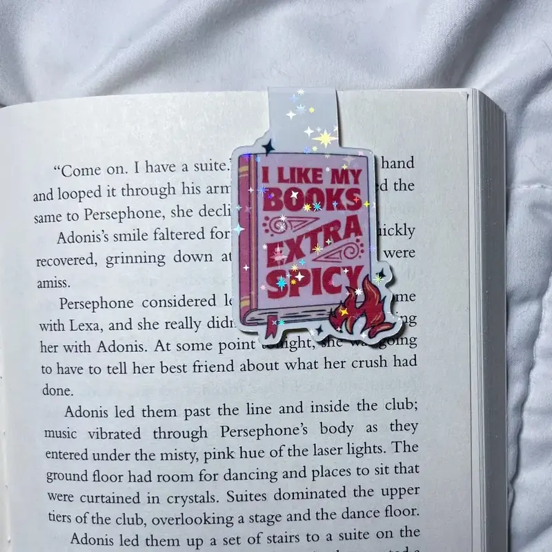 I Like My Books Spicy Holographic Bookmark