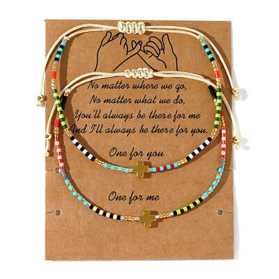 Summer Glass Seed Beaded Braided Bracelet Sets