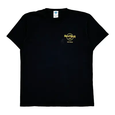 Las Vegas Hard Rock Cafe Graphic T-Shirt - Small Black Cotton