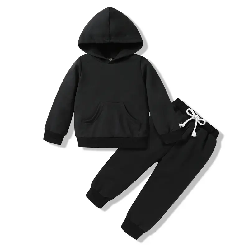 Fall Outfits for Girl Boy Long Sleeve Hoodie Top and Long Sweatpants Set kids Sweatsuit